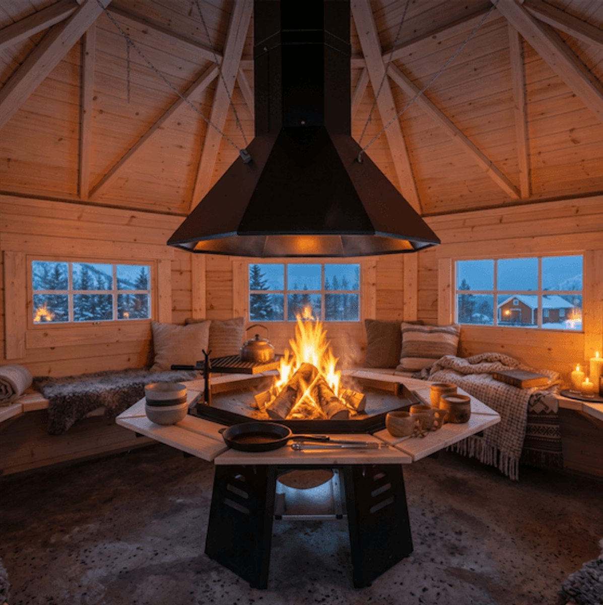 Grillhytte 17 Royal - Rett vegg